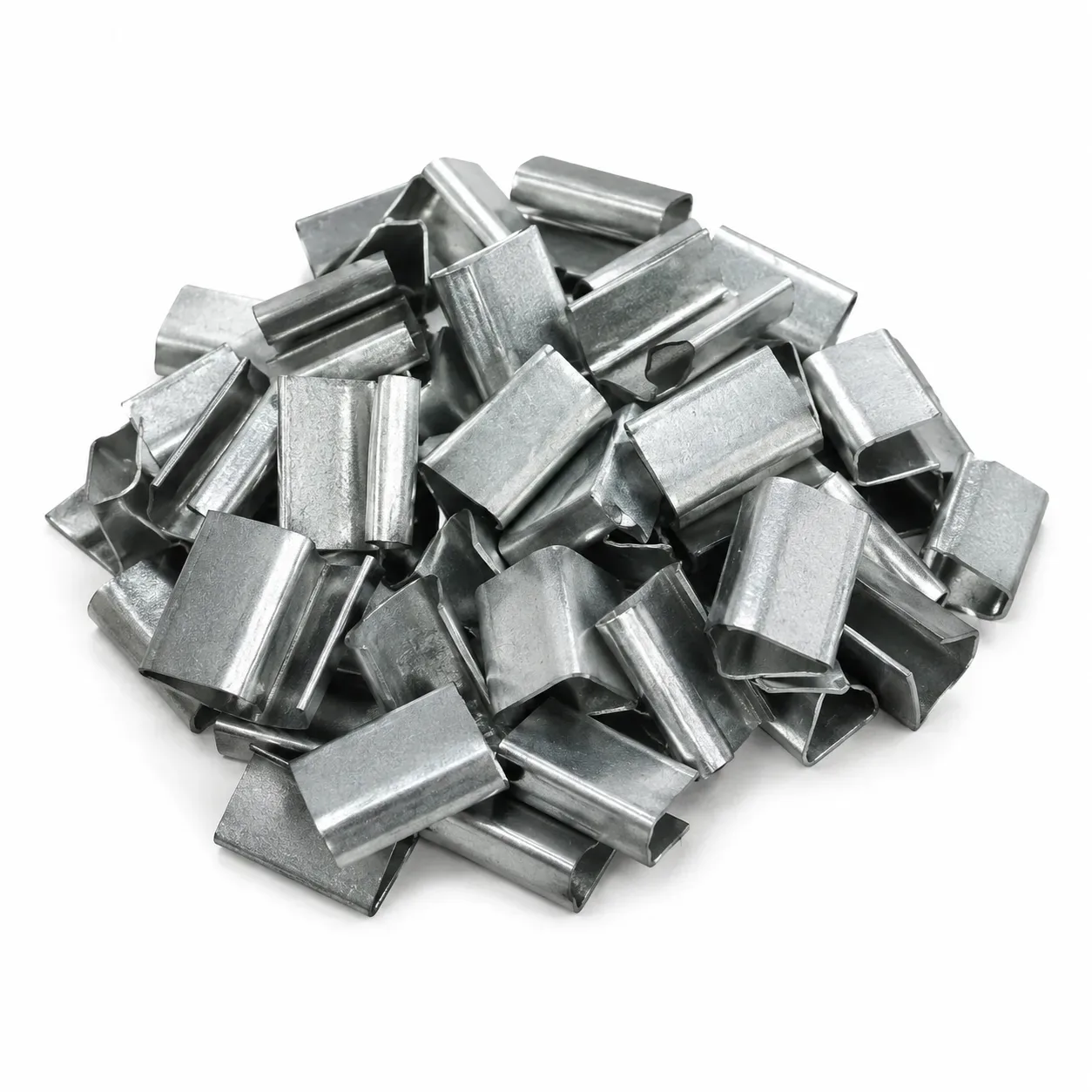 Grapas galvanizadas tipo lisa para fleje metálico bolsa x 1000 unidades