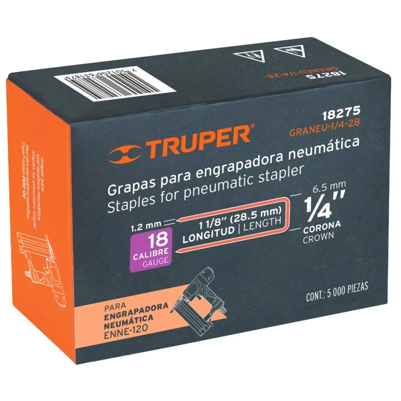 Grapas Truper 18275 1/4" x 1 1/8" 5000 Unidades · foto 4