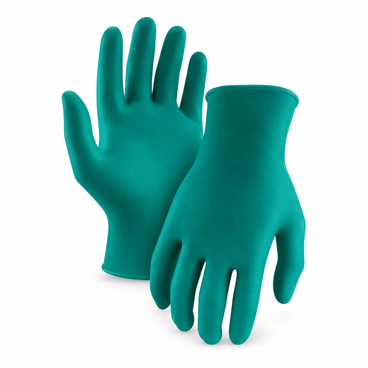 Guante desechable de nitrilo sin polvo NINJA Explorer verde oscuro