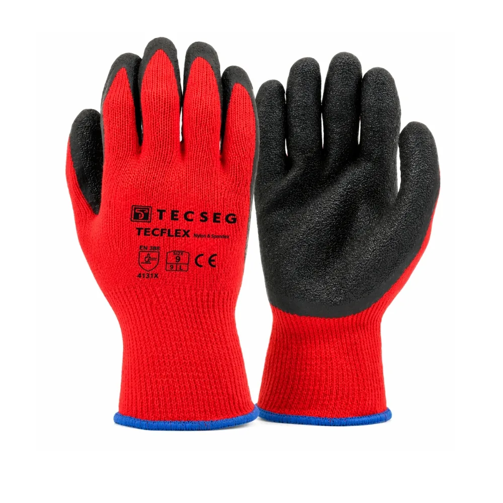 Guante Multiflex Rojo Tecseg (Látex Corrugado)