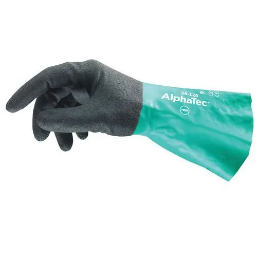Guante recubierto de nitrilo ANSELL AlphaTec 58-128 de 14 pulgadas