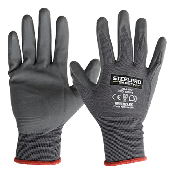 Guante Steelpro Multiflex MCD503 Cut-5 Nivel D Nitrilo Foam (gris)