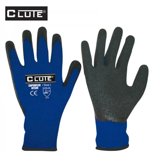 Guante Super Flex Nylon con Recubrimiento de Látex Clute