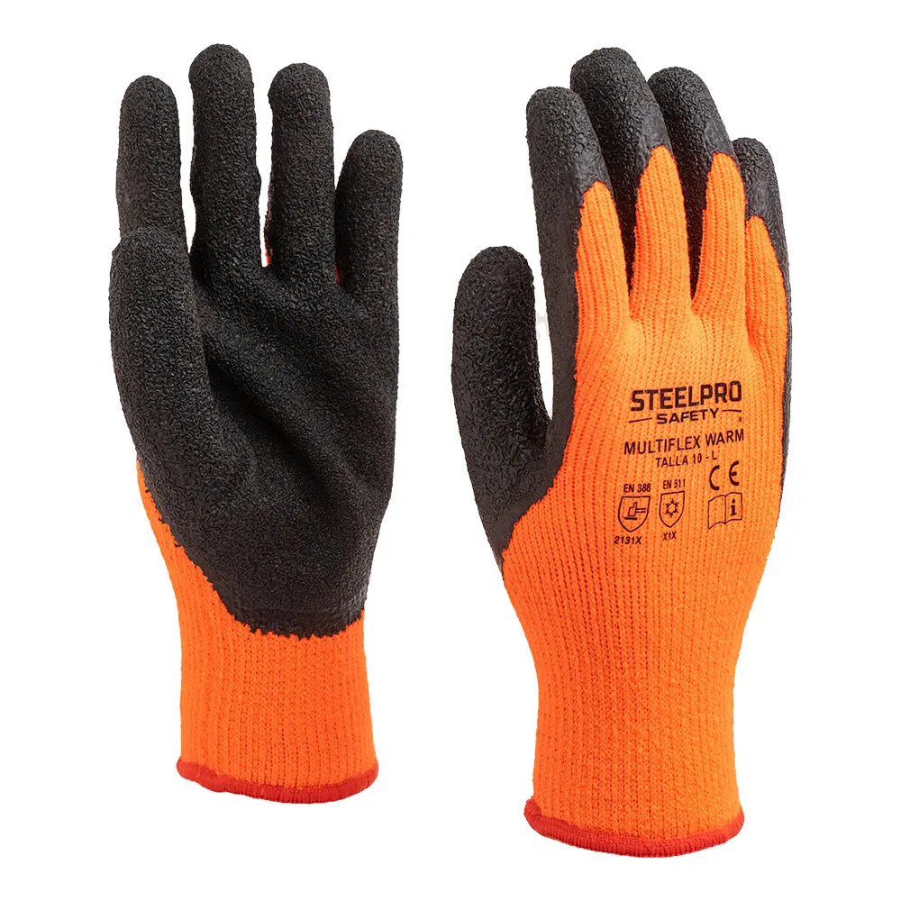Guante Térmico Steelpro Multiflex Warm Naranja