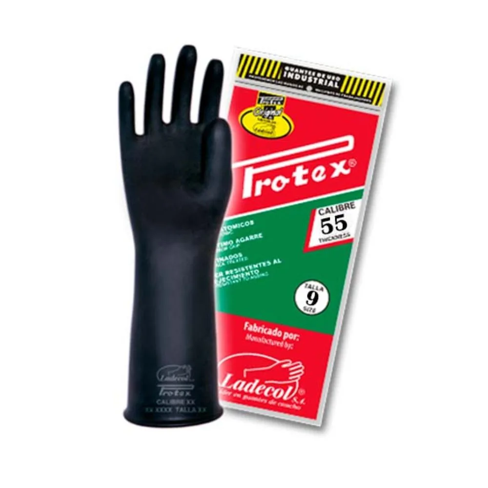 Guantes de Jebe Protex Calibre 55 de 12