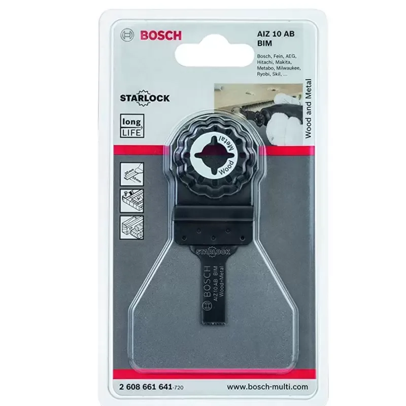 Hoja de Sierra Bimetálica Bosch AIZ 10 AB 10 mm Starlock para Metal
