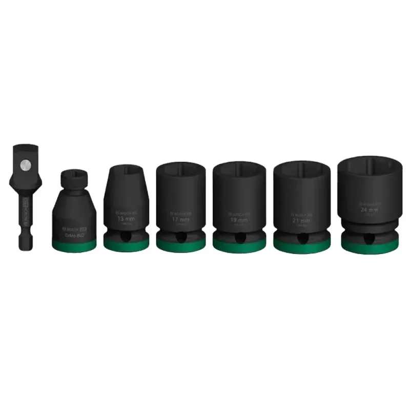 Juego de Dados de Impacto Bosch 7 Piezas Largo 1/2"