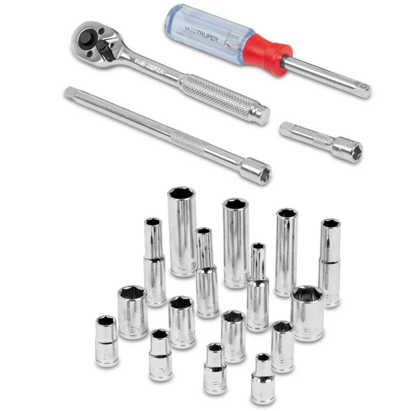 Juego de Herramientas Truper 1/4" 20 Piezas