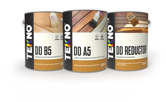 Kit Barniz Poliuretano Bicomponente DD Tekno para Pisos de Madera