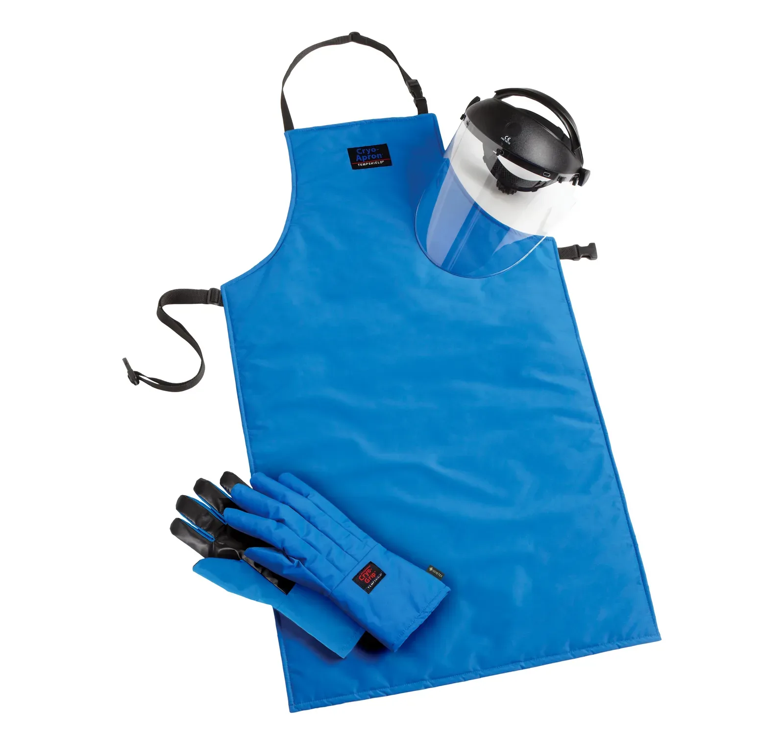 Kit de Protección Criogénica Tempshield Cryo-Grip® (Guantes Antideslizantes + Mandil + Careta)