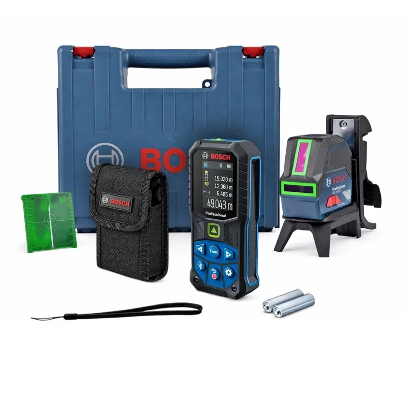 Kit Nivel Láser Bosch GCL 2-15 G + Medidor Láser GLM 50-27