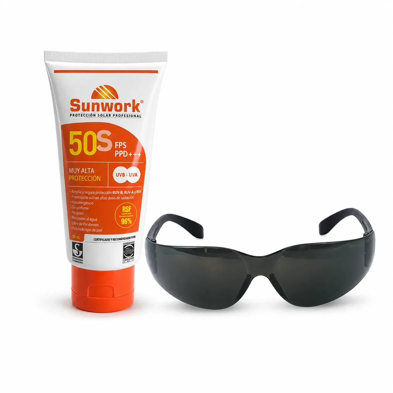 Kit Verano Pro Sunwork Protector Solar 50 ml + Lentes Tecseg Tec-Lite AF
