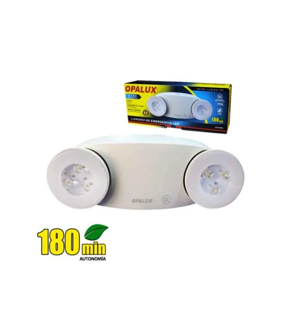 Lámpara de Emergencia Opalux OP-9709UL 6 LED