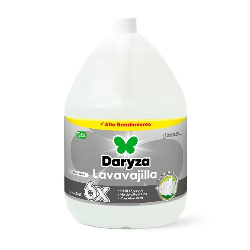 Lavavajilla Líquido Neutro Daryza x 3.8 L