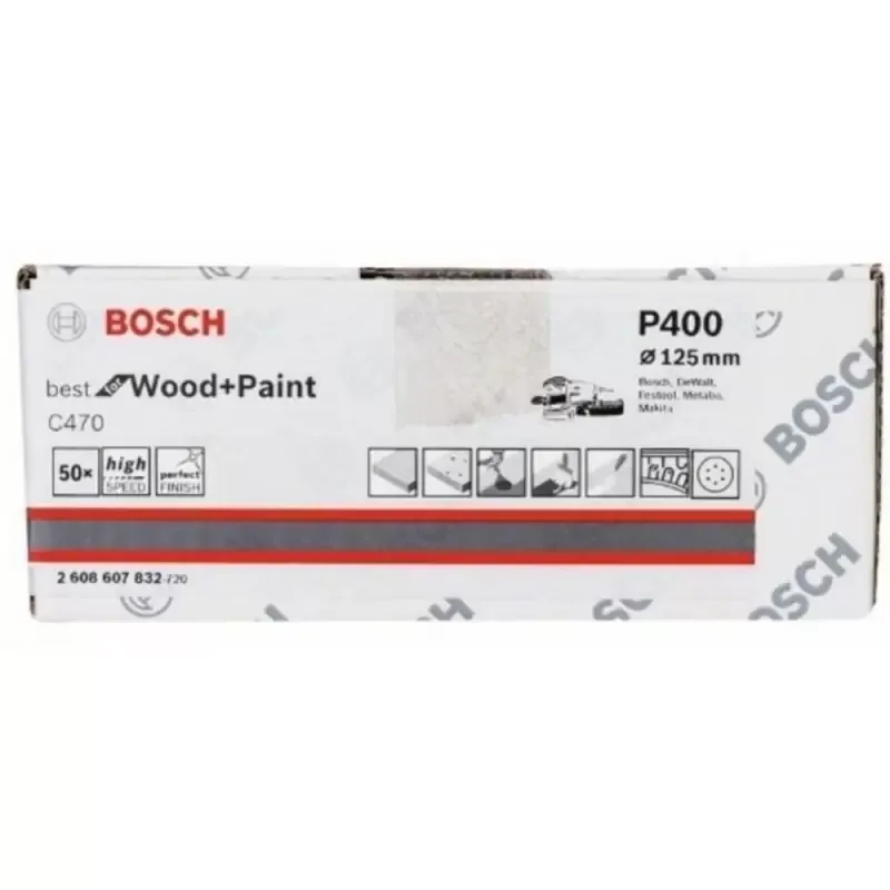 Lija Excéntrica Bosch 5" Grano 400 Caja x50 · foto 2