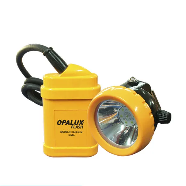 Linterna Minera Opalux 25 Hrs 1 Led Alta 6 Led Baja 35A KJ3.5LM