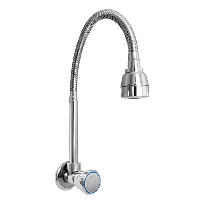 Llave de lavadero a la pared, pico flex, Barú