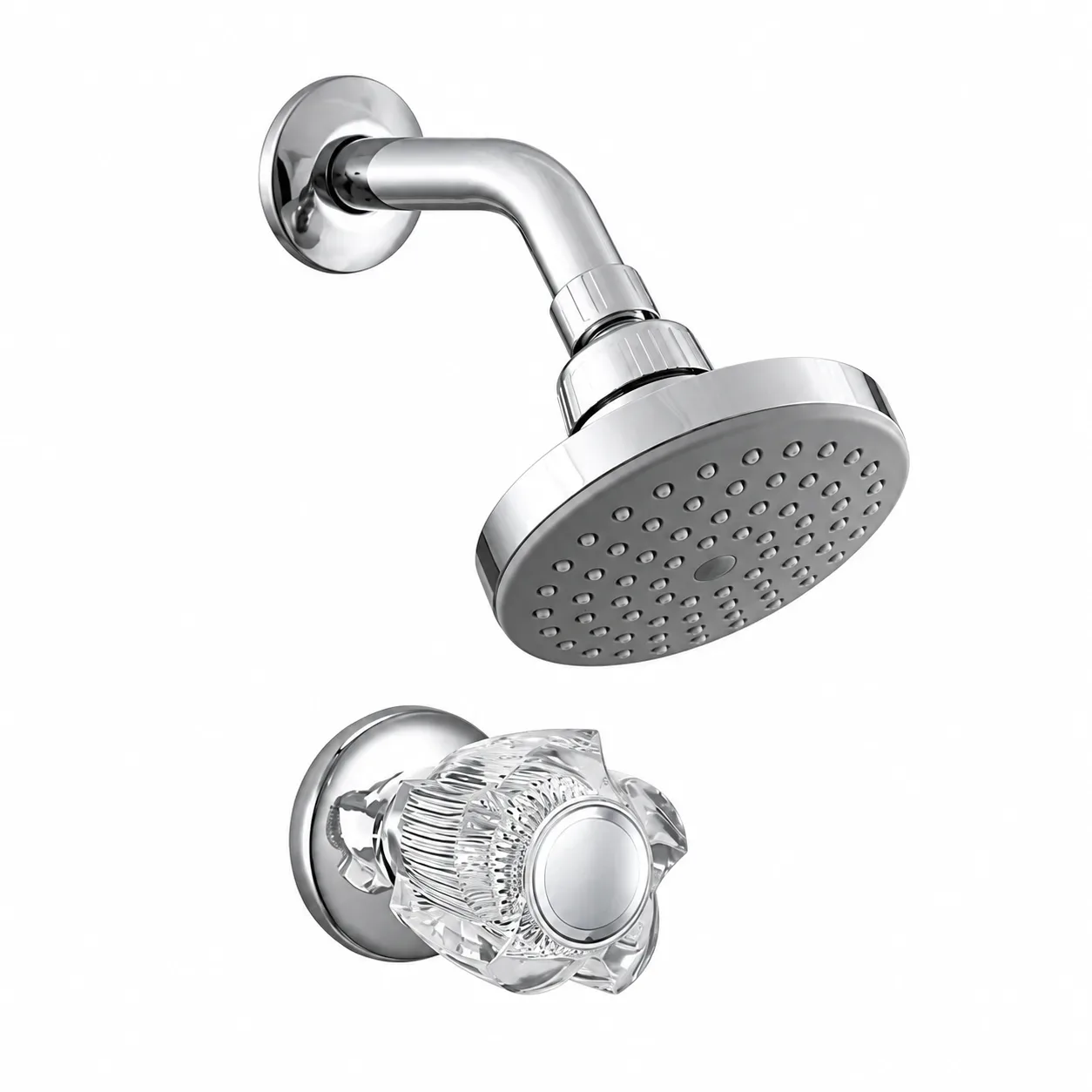Llave para ducha con salida española de bronce VAINSA Cristal