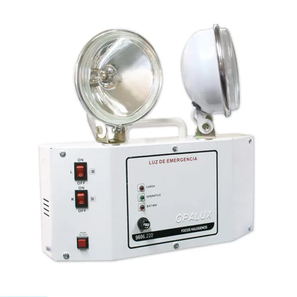 Luz de emergencia LED metálica 40W de dos faros giratorios OPALUX 9606