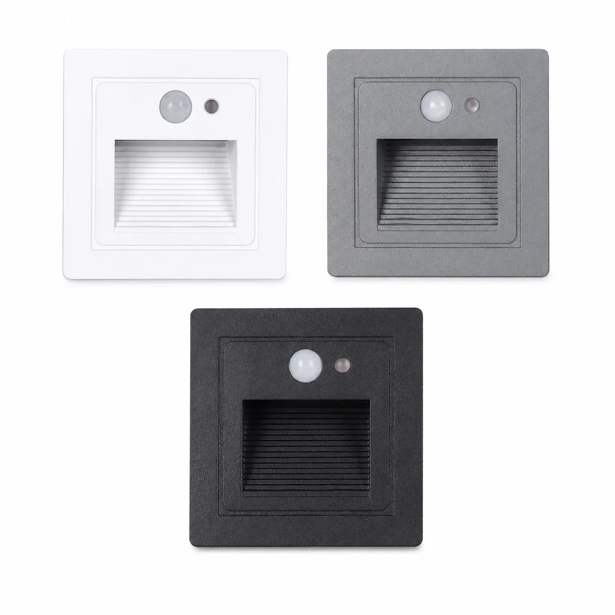Luz de orientación LED empotrable 3W 3000K con sensor de movimiento NUVORA