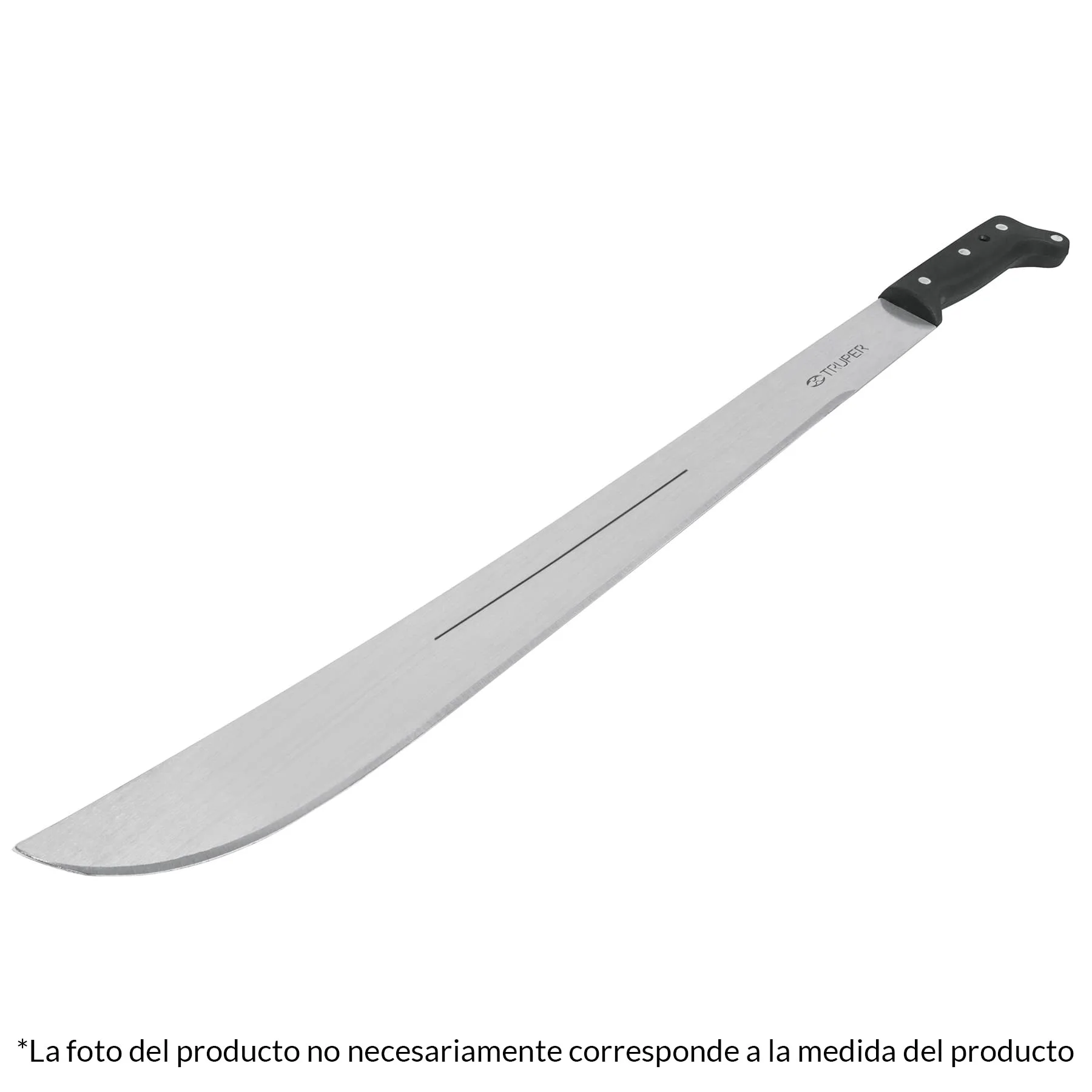 Machete sable 127H 17", cacha remachada negra, TRUPER