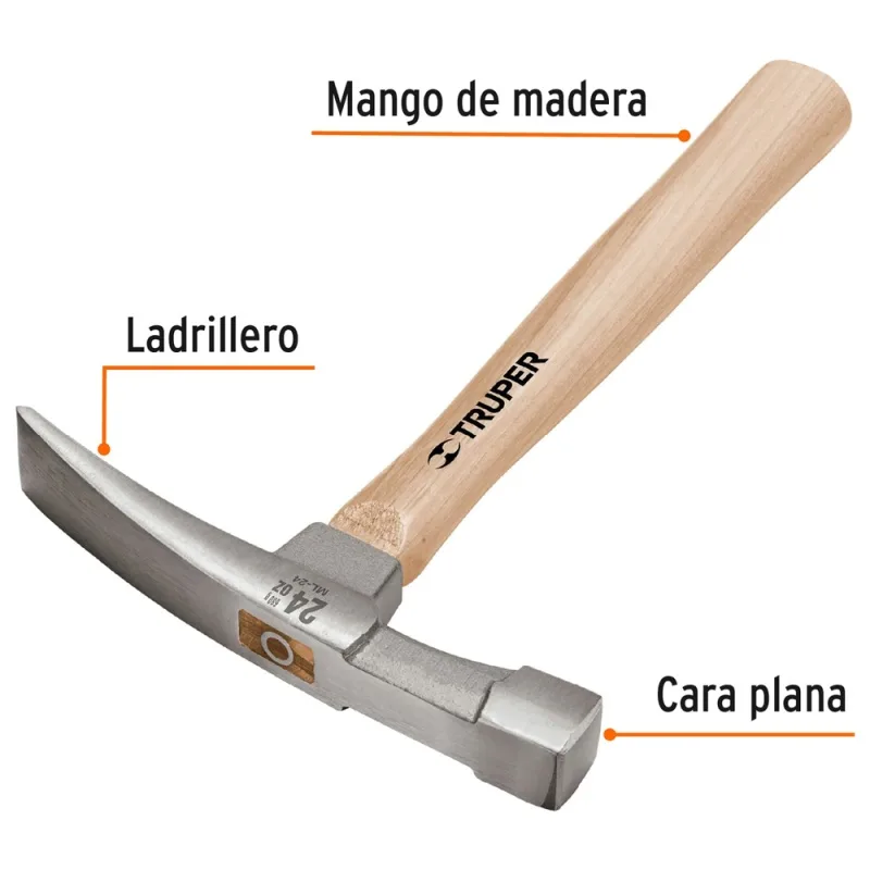 Martillo de Albañil Truper 16861 24 Oz · foto 2