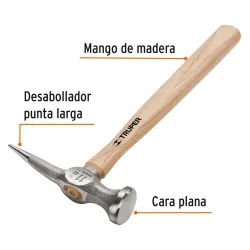 Martillo Desabollador para Carrocería Truper 16872 11 oz Mango 12" (MADE-11) · foto 2