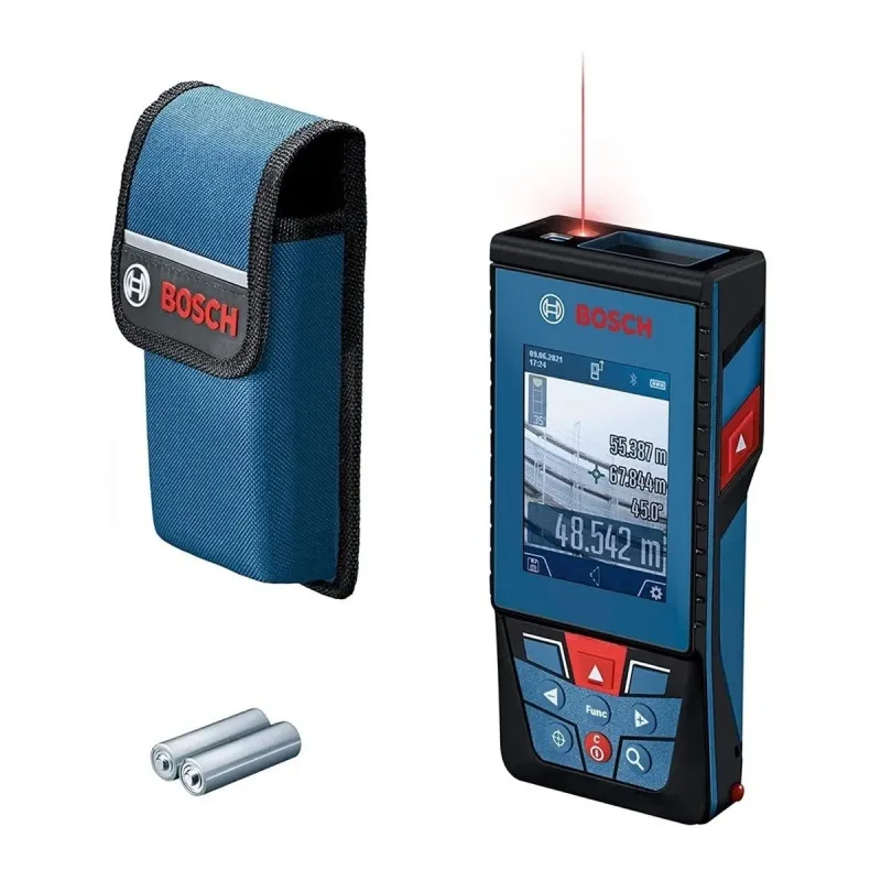 Medidor de Distancia Láser Bosch GLM 100-25 C con Bluetooth y Cámara, 100 m