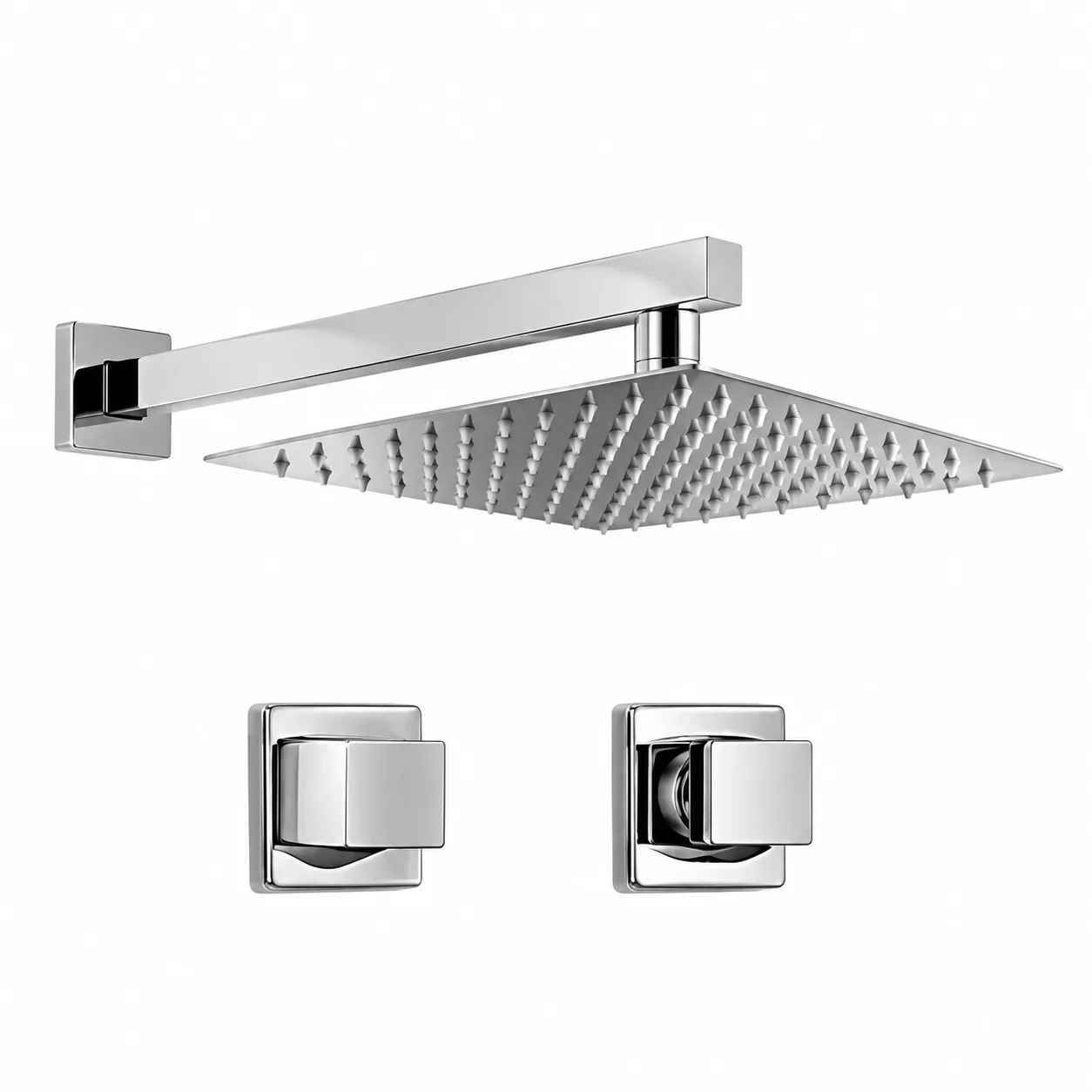 Mezcladora para ducha con salida española cuadrada de bronce VAINSA Square