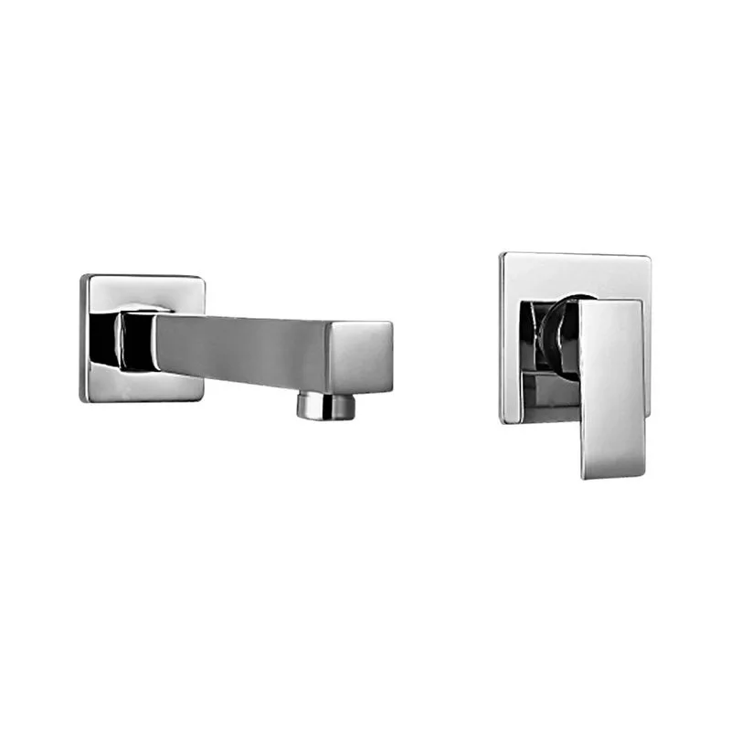 Monocomando Para Lavatorio Pared Square Hecho En Bronce Vainsa