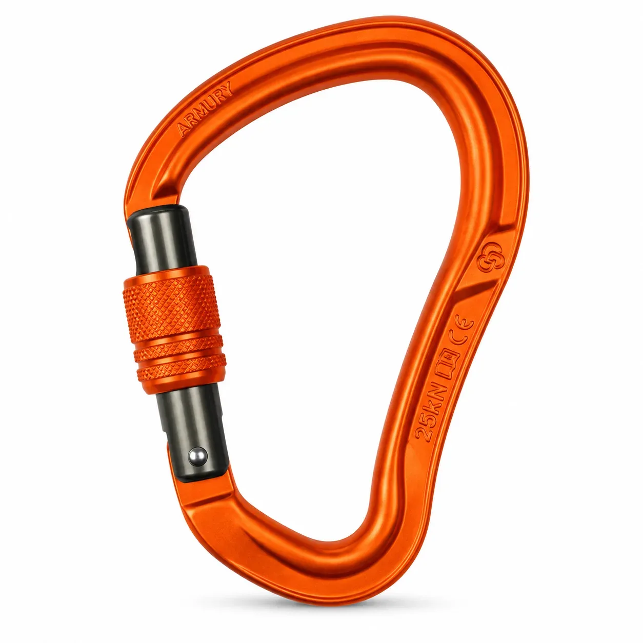 Mosquetón ergonómico HMS de aluminio cierre de rosca ARMBURY Hardy SG 4131214