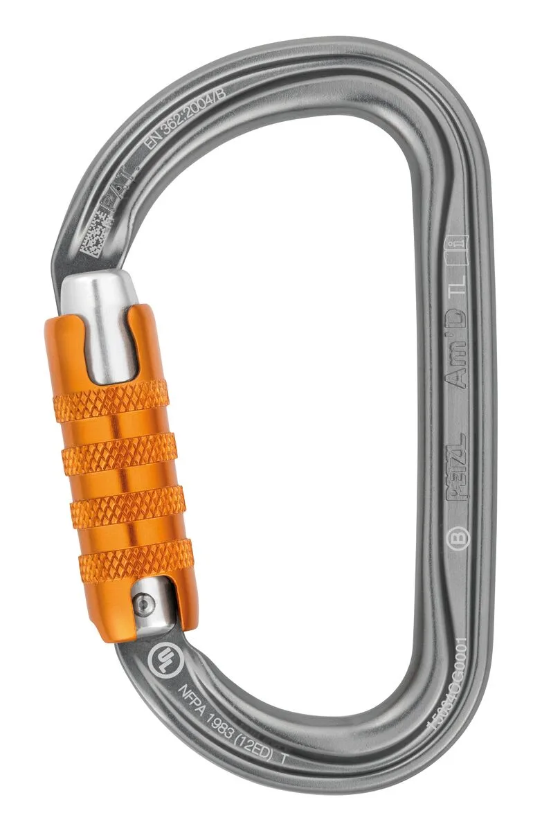 Mosquetón Petzl Am'D SCREW-LOCK Gris 27 kN (M34A SL)
