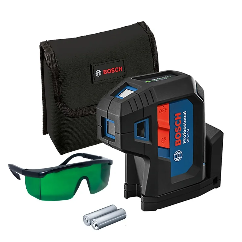 Nivel Láser Bosch GPL 5 G 5 Puntos Verde + Gafas de Visión