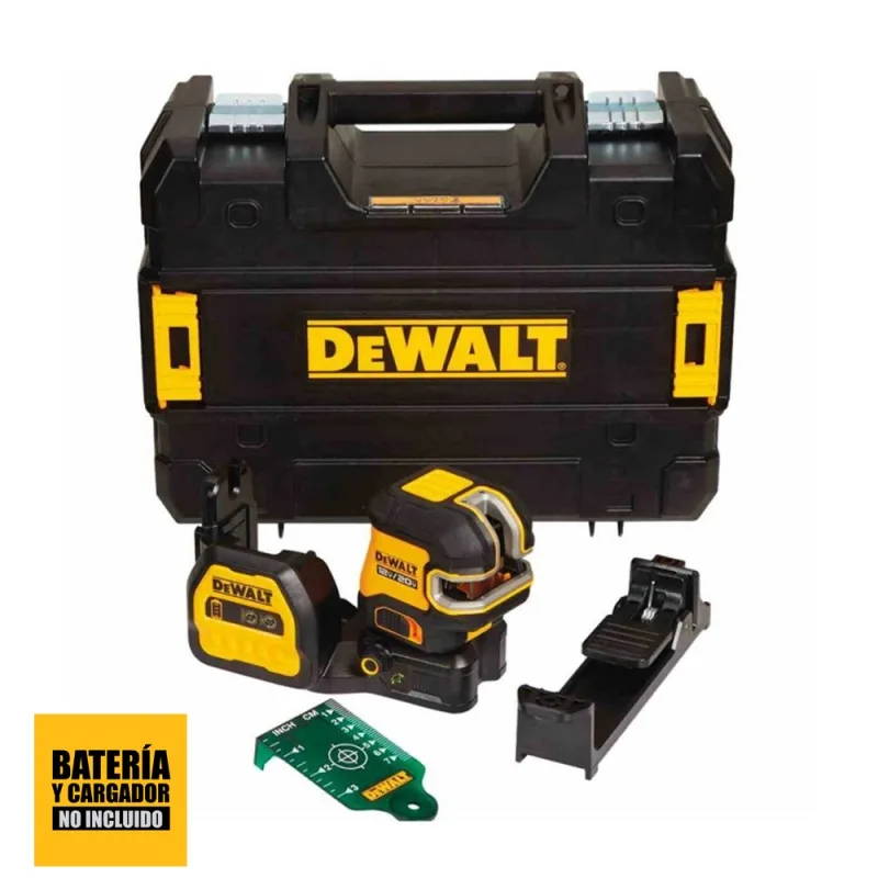 Nivel Láser Combinado DeWalt DCLE34520GB 20V de Luz Verde, 2 Líneas y 5 Puntos