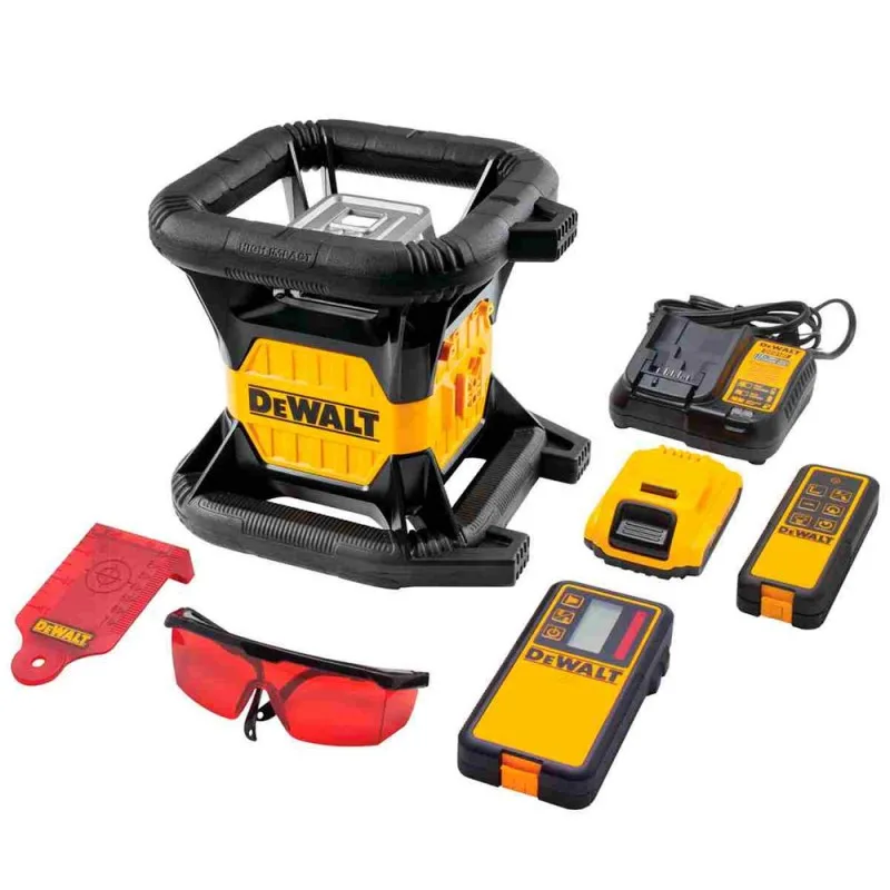 Nivel Láser Rotatorio DeWalt DW074LR 20V MAX Luz Roja con Alcance de 457 m y Detector · foto 7