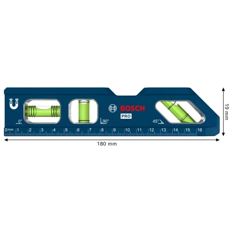 Nivel Torpedo Magnético Bosch 7" de Aluminio · foto 2