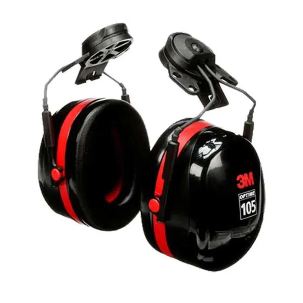 Orejera 3M Peltor H10P3E — Optime 105, Adaptable a Casco, NRR 23 dB