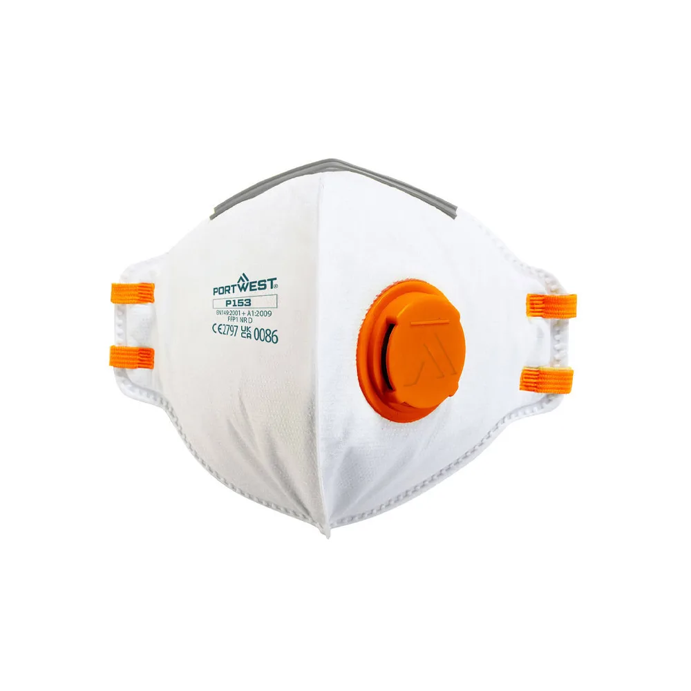 P153 - Mascarilla Dolomite plegada plana con válvula FFP1 (Pack 20) · foto 2