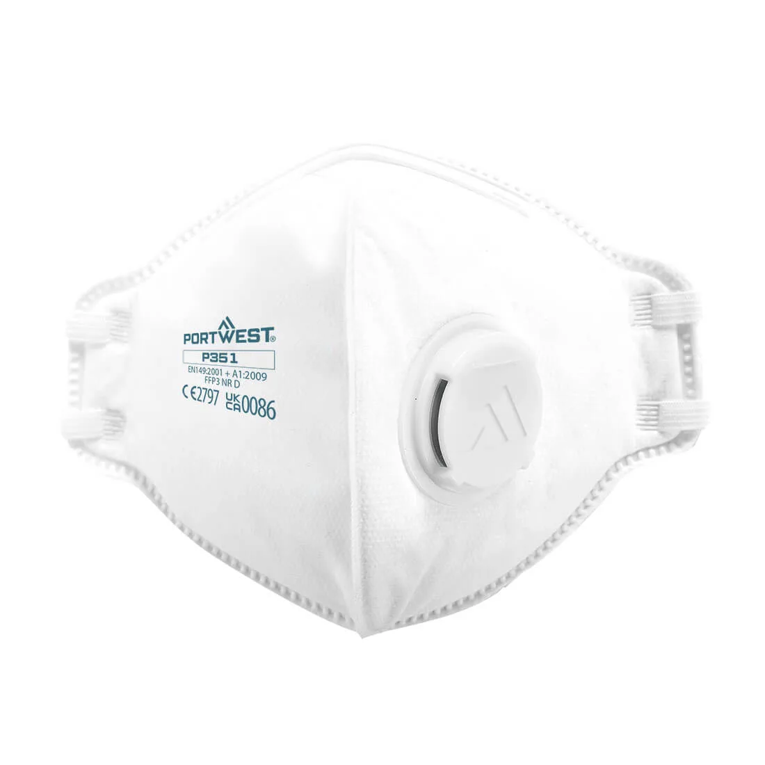 P351 - Mascarilla plegada plana con válvula FFP3 (Pack 20)