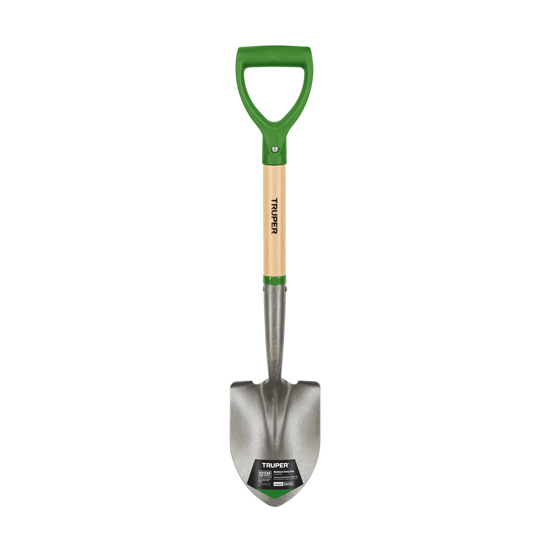 Pala cajuelera redonda, puño "D" mango de madera, TRUPER