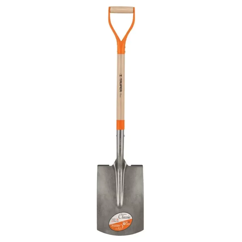 Pala Recta Truper T-2000 Mango de Madera Puño Y 10014