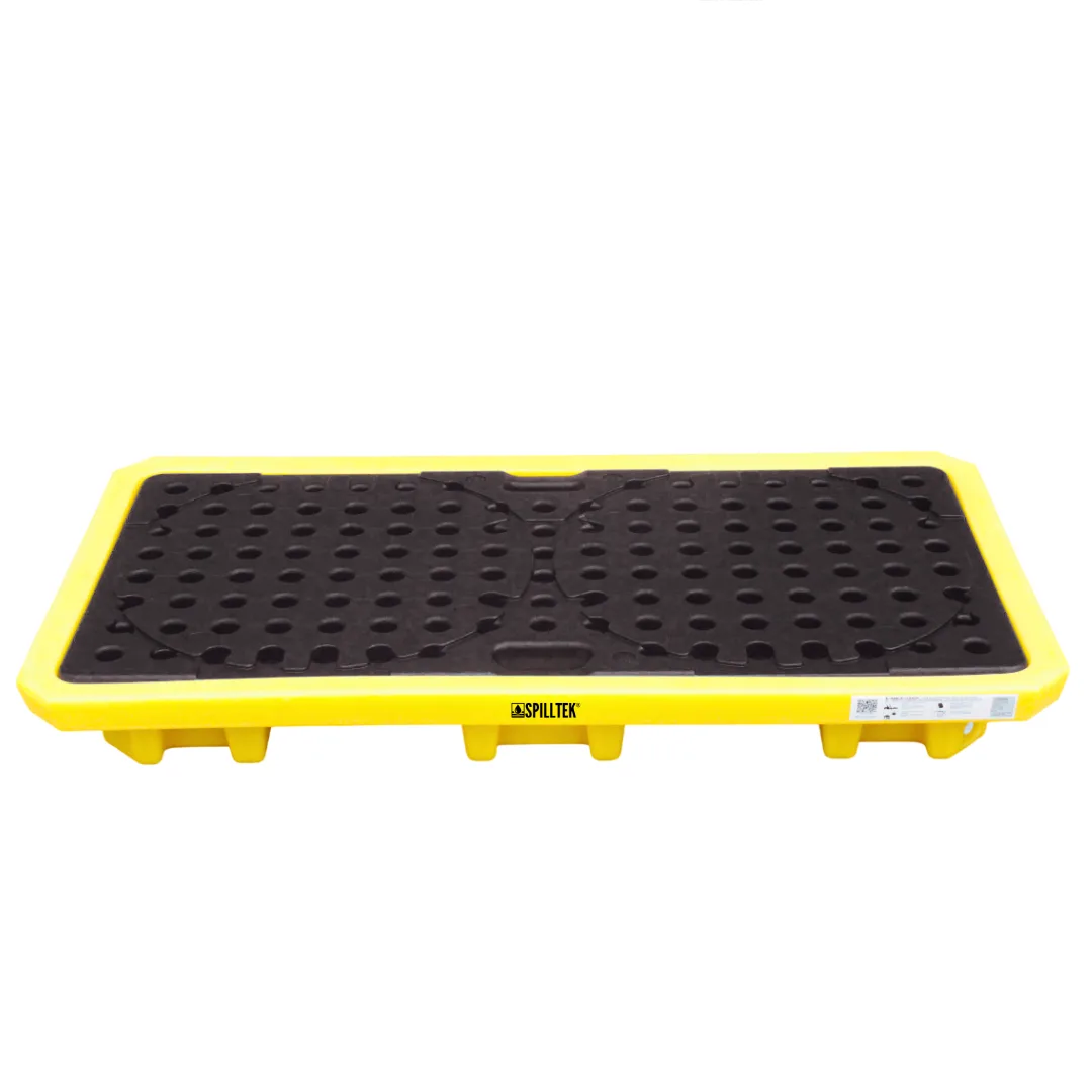 Pallet antiderrame bajo para 2 cilindros SPILLTEK SPS-2A de 15 cm de altura