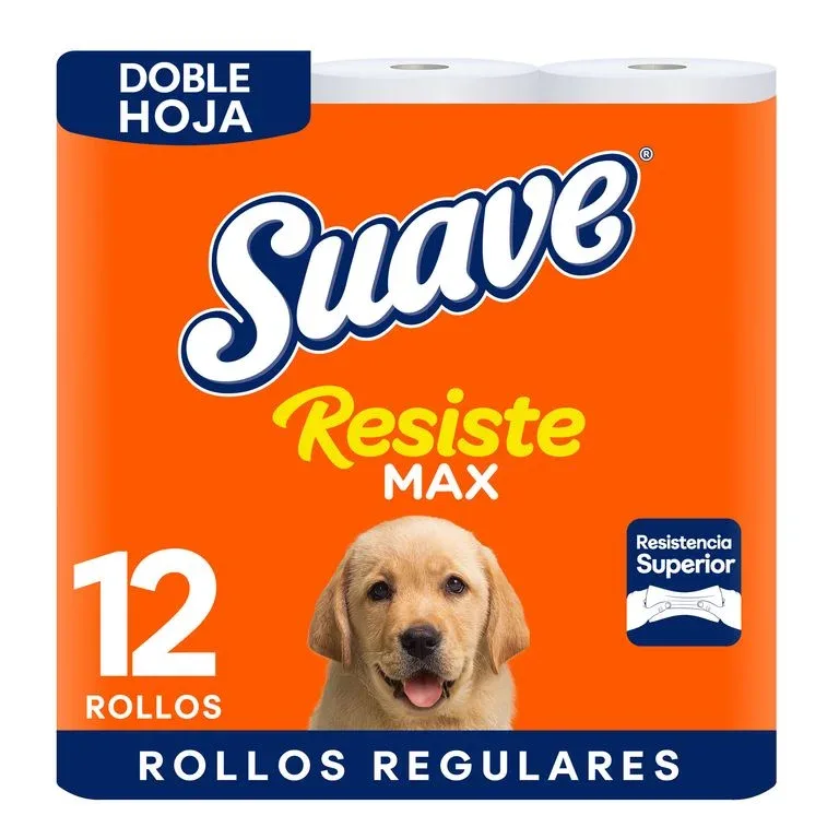 Papel Higiénico Suave Resiste Max Doble Hoja x 12 Rollos
