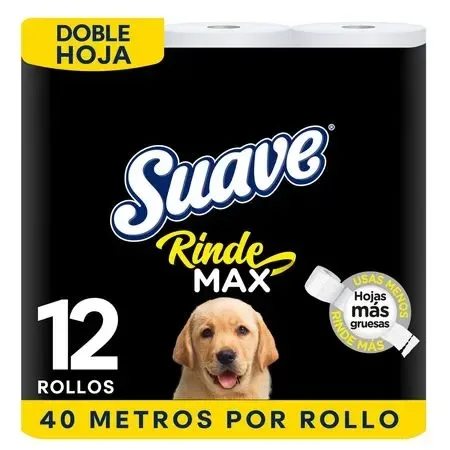 Papel Higiénico Suave RindeMax Doble Hoja x 12 Rollos