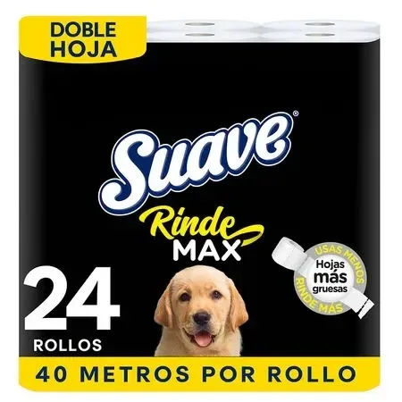 Papel Higiénico Suave RindeMax Doble Hoja x 24 Rollos