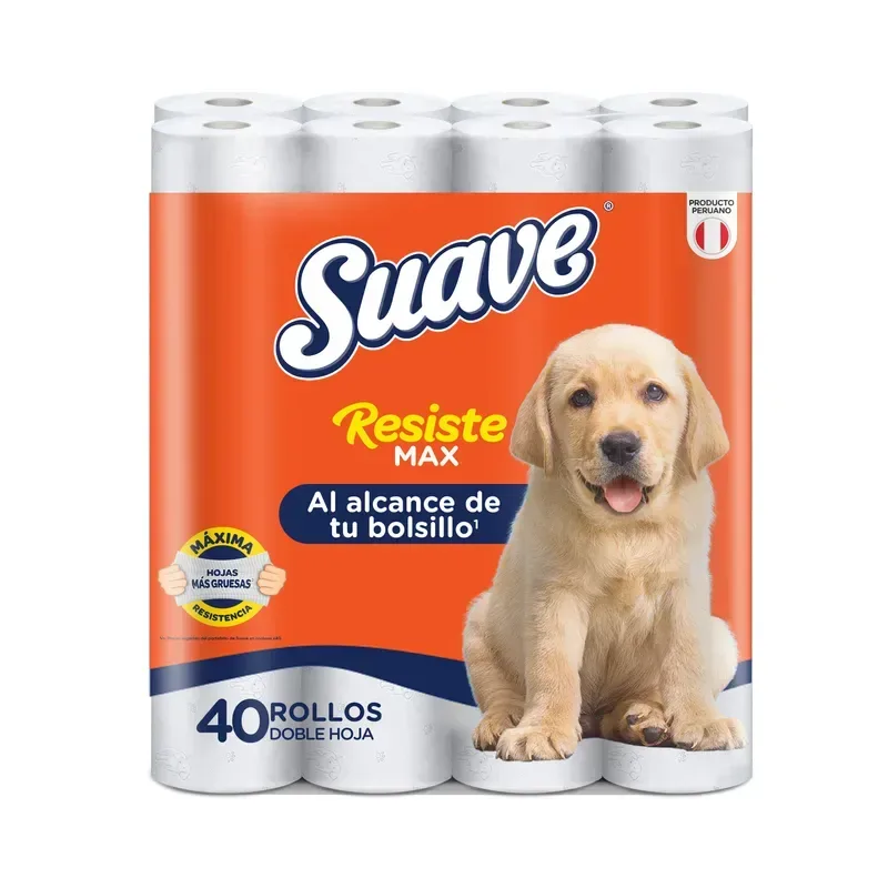 Papel Higiénico Suave RindeMax Doble Hoja x 40 Rollos