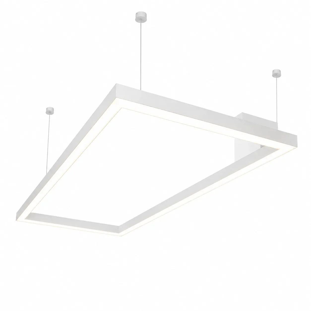 Perfil LED lineal suspendido con conectores en L, T, X y 120 grados NUVORA Slender