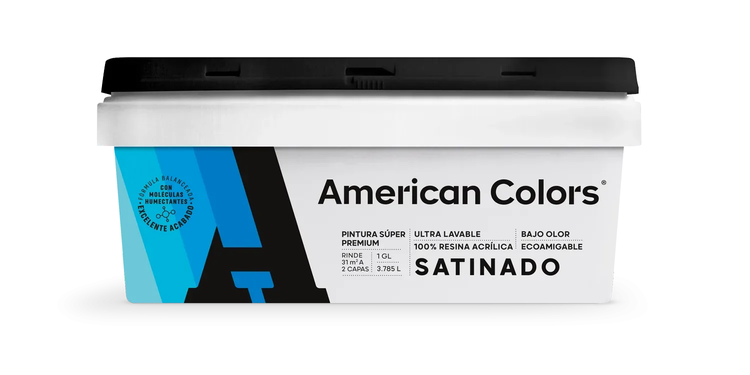 Pintura Látex American Colors Satinado Súper Lavable