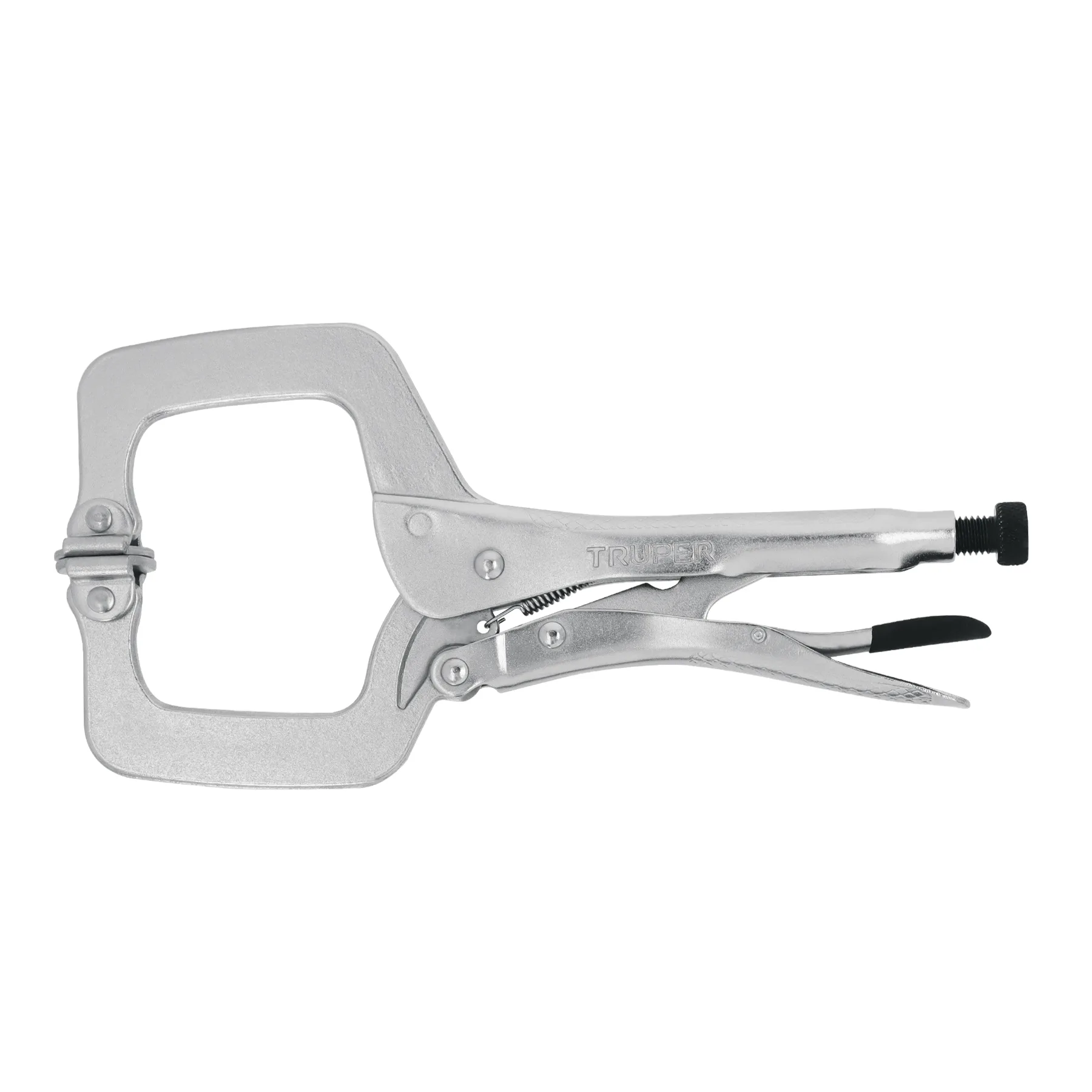 Pinza de presión 11" tipo "C" con mordaza autoajustable, TRUPER
