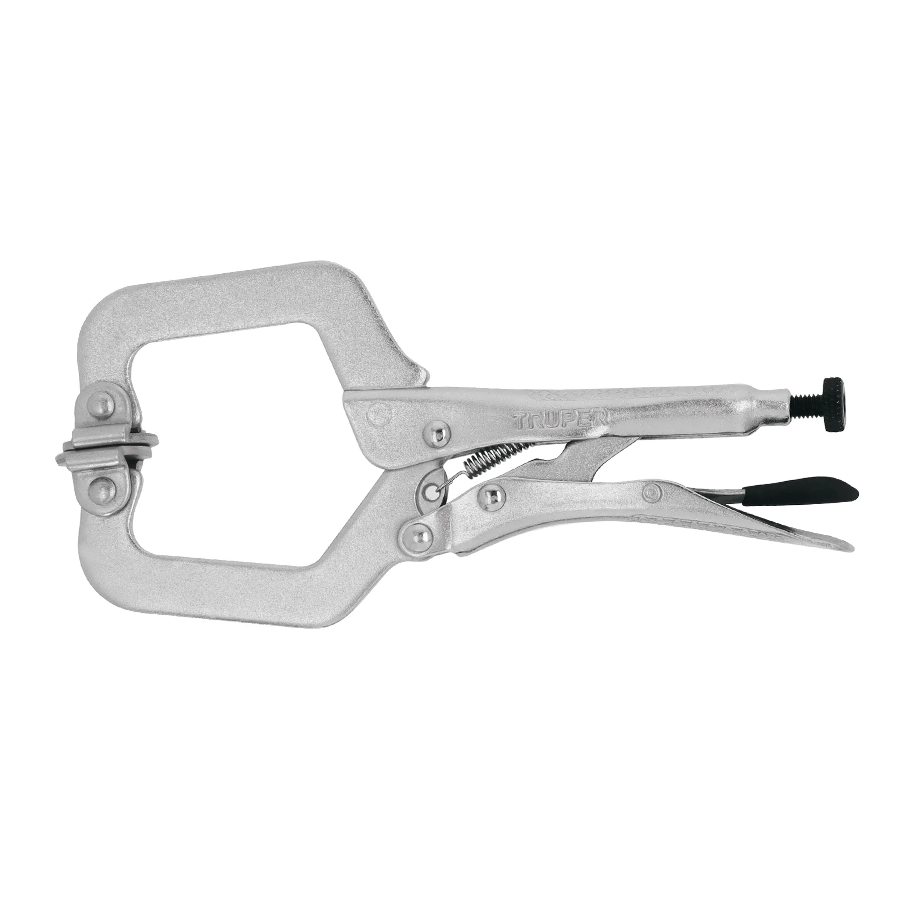 Pinza de presión 6" tipo "C" con mordaza autoajustable, TRUPER
